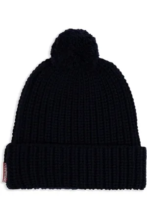 Dsquared2 Ribbed-knit pompom beanie