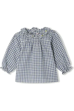 BONPOINT Dojoba gingham-checked blouse
