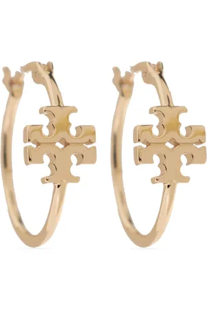 Tory Burch Logo-sculpted hoop hearings