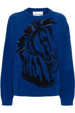 HENRIK VIBSKOV Horse Head-jacquard jumper