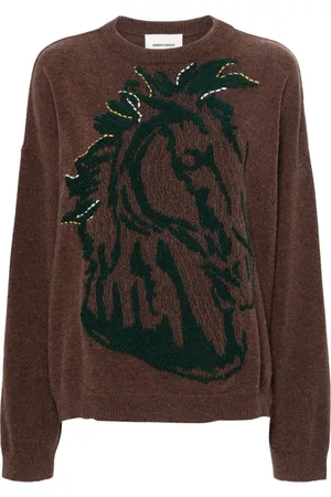 HENRIK VIBSKOV Horse Head-jacquard jumper