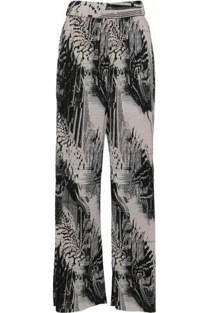 HENRIK VIBSKOV Abstract-print pliss?? straight trousers