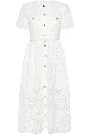 Self-Portrait Guipure-lace midi dress