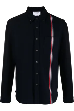 Thom Browne RWB-stripe cotton shirt jacket