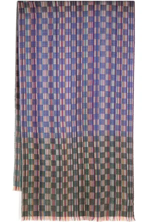 Paul Smith Geometric-print wool-blend scarf