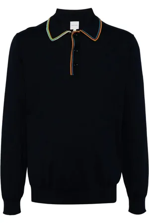 Paul Smith Stripe-trim knitted polo shirt