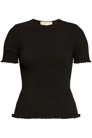 Michael Kors Smocked georgette top