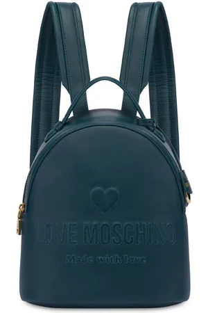 Moschino Logo-embossed leather backpack