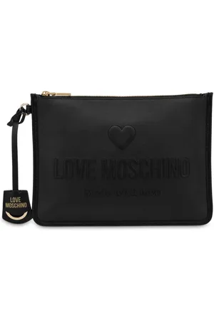 Moschino Logo-embossed clutch bag