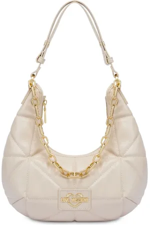 Moschino Logo-plaque quilted shoulder bag