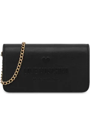 Moschino Logo-embossed leather purse