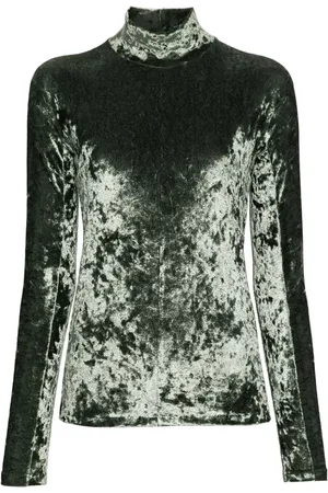 FORTE FORTE High-neck velvet T-shirt