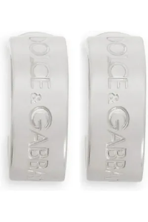 Dolce & Gabbana Logo-engraved hoop earrings