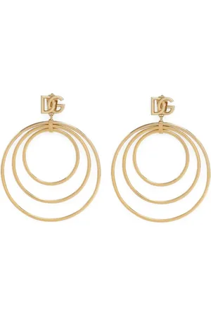 Dolce & Gabbana DG logo-charm multi-hoop earrings