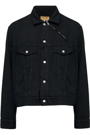 Maison Margiela Zip-detail button-up denim jacket