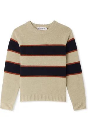 BONPOINT Stripe-detail wool jumper