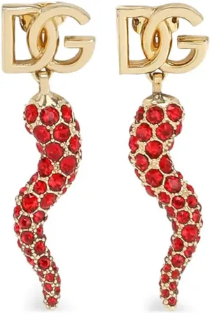 Dolce & Gabbana DG horn drop earrings