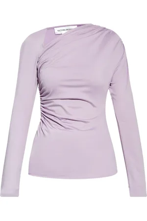 Victoria Beckham Asymmetric-neck ruched top