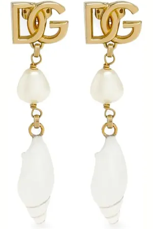 Dolce & Gabbana DG shell drop earrings