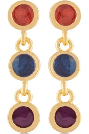 Susan Caplan 1990s Rediscovered enamel drop earrings