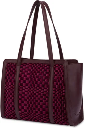 Moschino Woven velvet tote bag