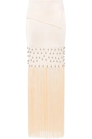 Paco rabanne Fringed maxi skirt