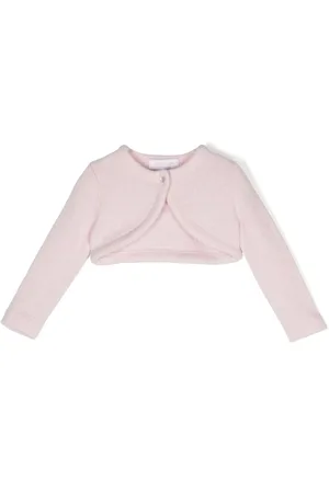 MONNALISA Cropped fine-knit cardigan