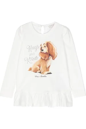 MONNALISA X Disney Lady and the Tramp cotton T-shirt