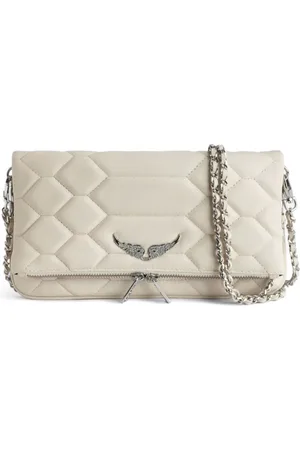 Zadig & Voltaire Rock quilted leather clutch bag