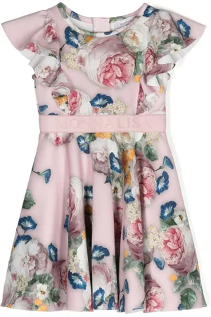 MONNALISA Flroal-print flared dress