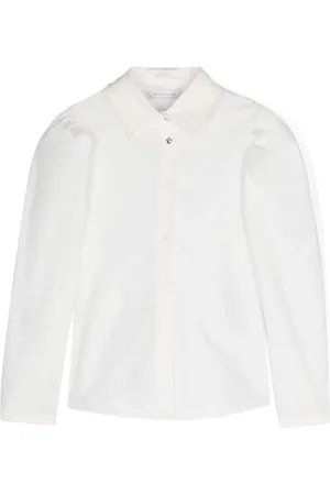MONNALISA Ruffle-trim cotton shirt