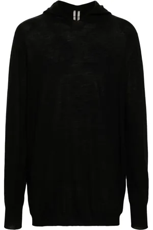 Rick Owens Fine-knit hooded jumper