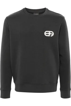 Emporio Armani Logo-embroidered jersey sweatshirt
