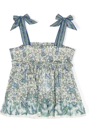 ZIMMERMANN Floral cotton flared blouse