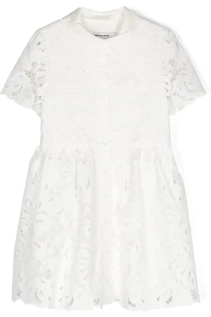 Self-Portrait Guipure-lace cotton dress