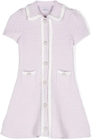 Self-Portrait Waffle-knit mini dress