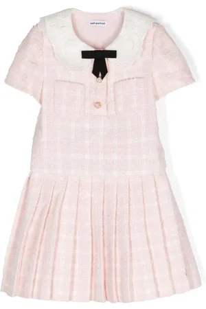 Self-Portrait Peter Pan-collar tweed dress