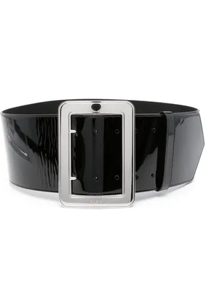Gucci Logo-engraved leather belt