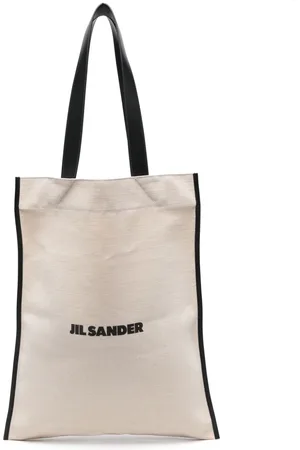Jil Sander Flat embroidered-logo tote bag
