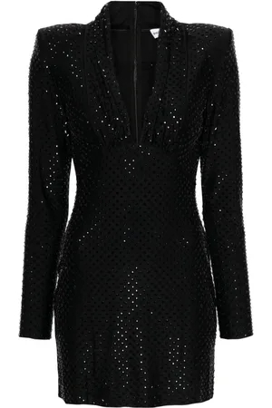 Self-Portrait Rhinestone-embellished mini dress