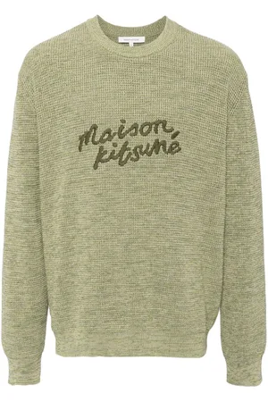 Maison Kitsuné Logo-embroidered cotton jumper