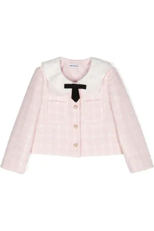 Self-Portrait Peter Pan-collar tweed jacket