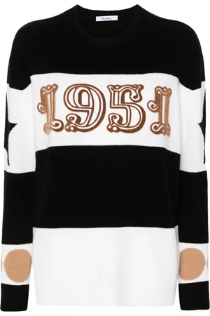 Max Mara Flocked-motif knitted jumper