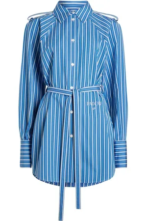 Patou Striped mini shirt dress