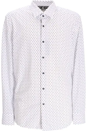 HUGO BOSS Geometric-printed recycled polyamide shirt