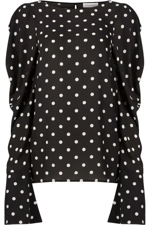Nina Ricci Polka-dot puff-sleeves blouse