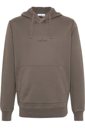 Stone Island Logo-print cotton hoodie