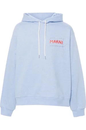 Marni Logo-patch cotton hoodie
