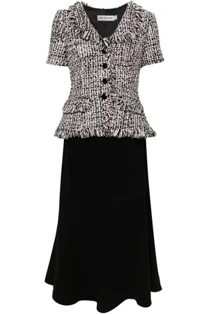 Self-Portrait Boucl?? midi dress