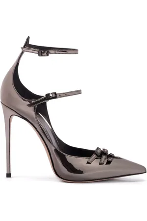 LE SILLA Morgana 120mm metallic-effect pumps
